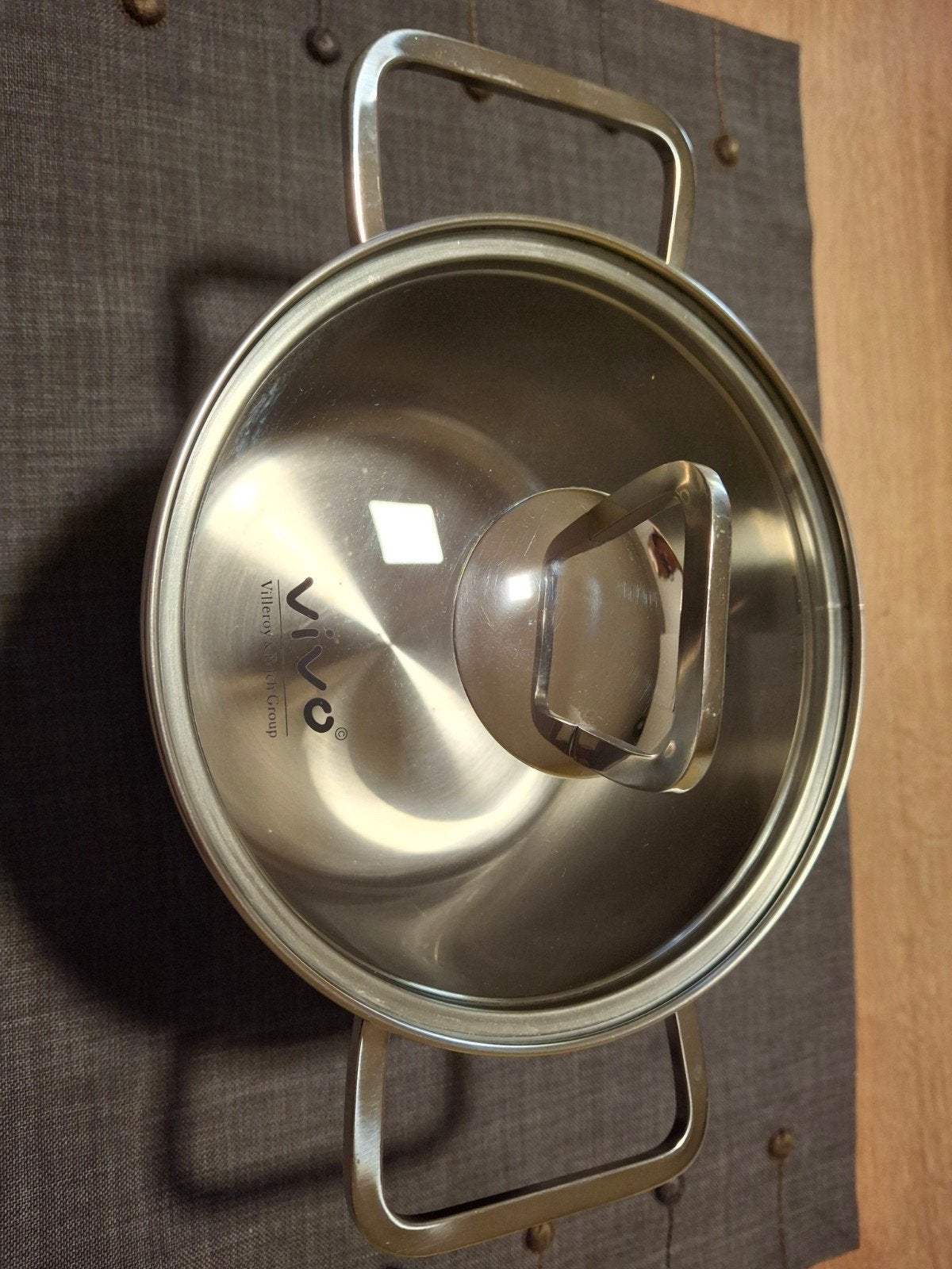 Villeroy & Boch Vivo marmite 1.1 l couvercle en verre, Inox, Comme neuf, Enlèvement, Plaque céramique