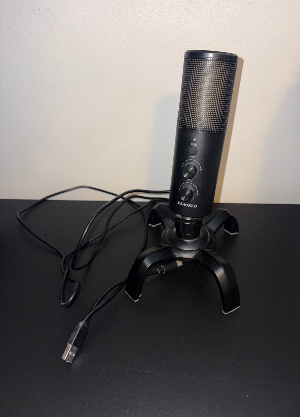 Aokeo USB-microfoon voor gaming, Ophalen of Verzenden, Zo goed als nieuw