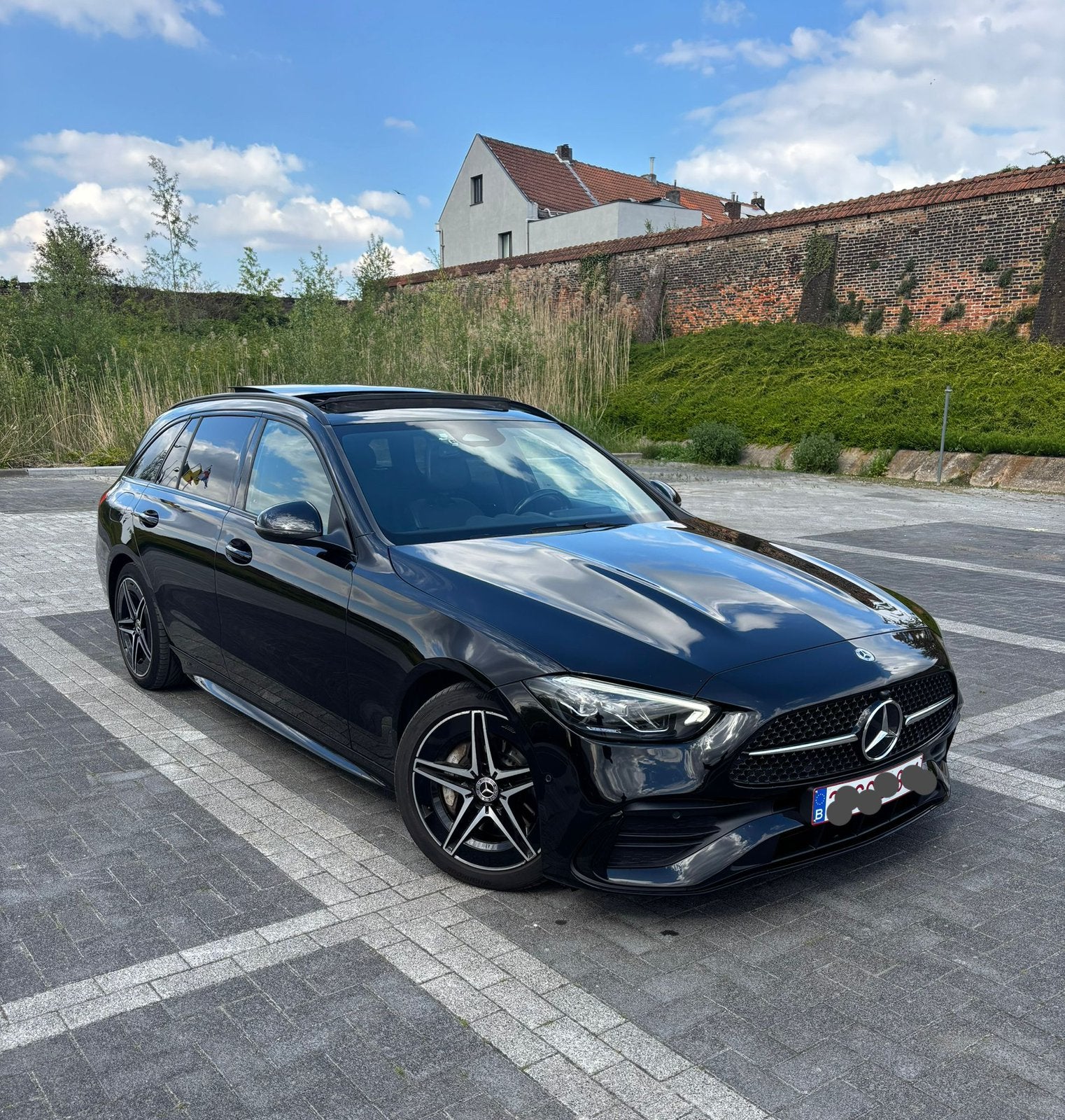 Mercedes C200d gekeurd + garantie mild hybrid, Auto's, Mercedes-Benz, Automaat, Achterwielaandrijving, 4 cilinders, Zwart