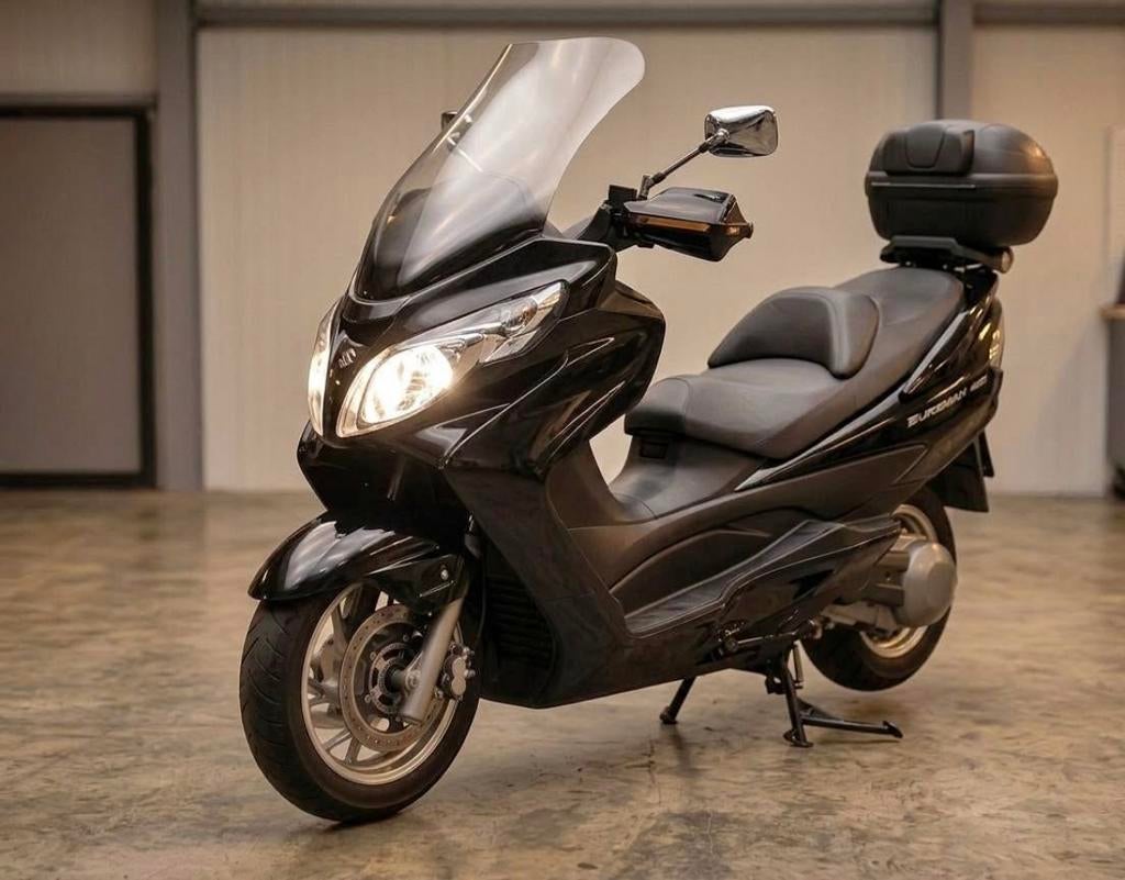 Suzuki Burgman 400 — 39.000 km  — Topkoffer inbegrepen, Motos, Motos | Suzuki, Particulier, 12 à 35 kW, 1 cylindre, Automatique