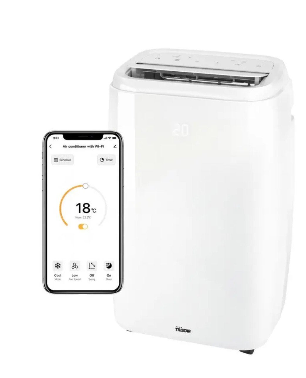 Mobiele smart airco 14.000 BTU, Elektronische apparatuur, Airco's, Ophalen, Zo goed als nieuw, Mobiele airco