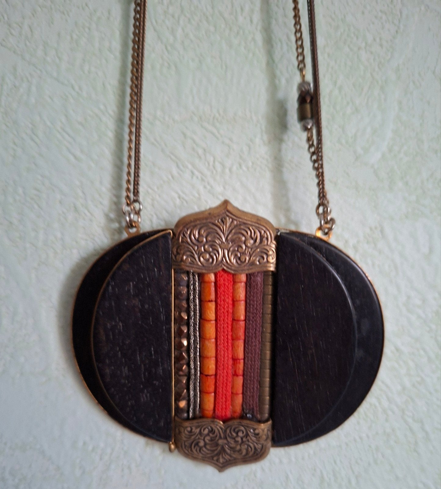 Bijou vintage, Enlèvement ou Envoi, Avec pendentif, Utilisé, Autres matériaux