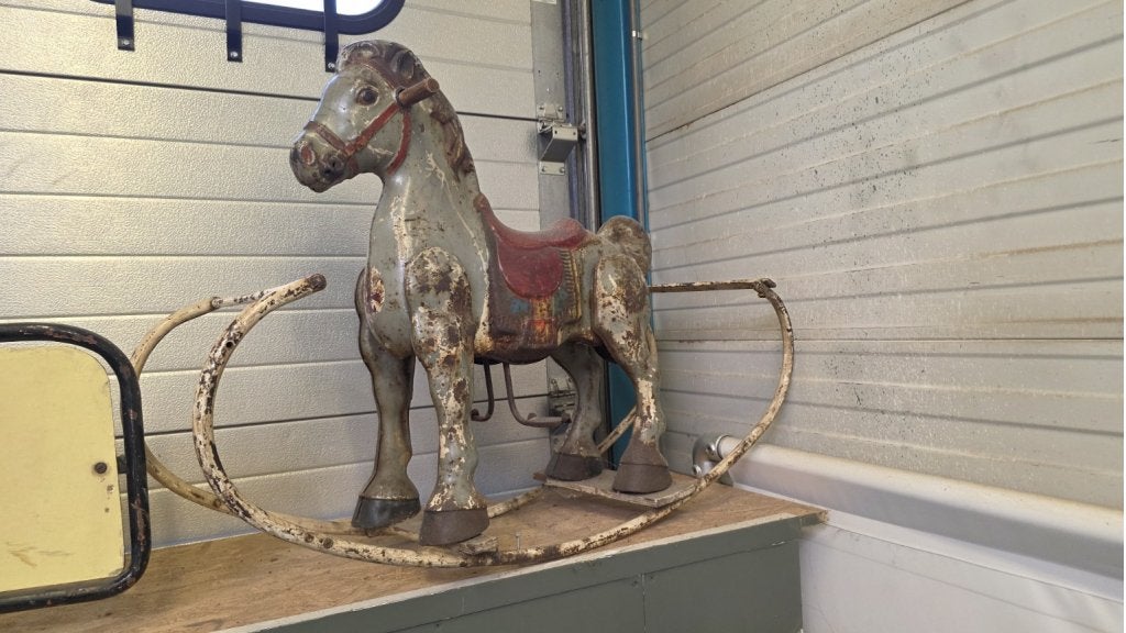 Antiek MOBO schommelpaard jaren 40/50, Antiek en Kunst, Antiek | Overige Antiek
