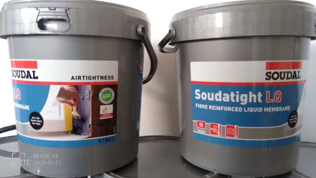 Soudal Soudatight LQ 4.5kg blowerdoorproof, Doe-het-zelf en Bouw, Verf, Beits en Lak, Zwart, Nieuw, Ophalen of Verzenden, Verf