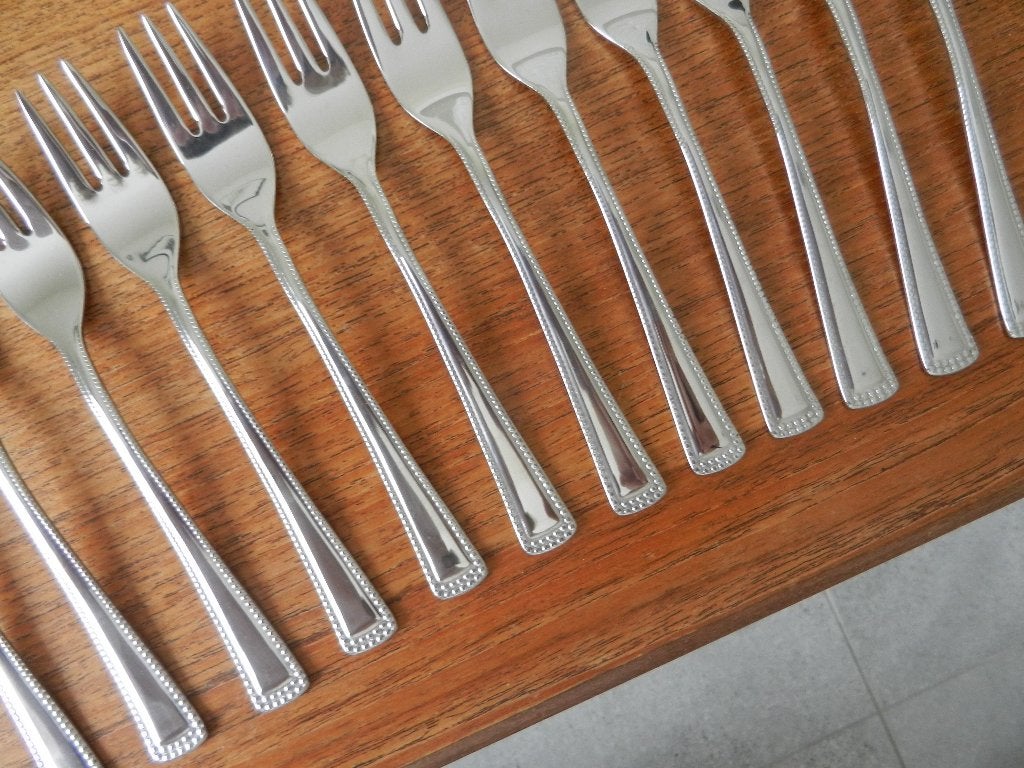 Vorkjes 12 stuks - lengte 15cm - nieuw - ongebruikt, Dessertvork, Los bestek, Nieuw, Ophalen of Verzenden