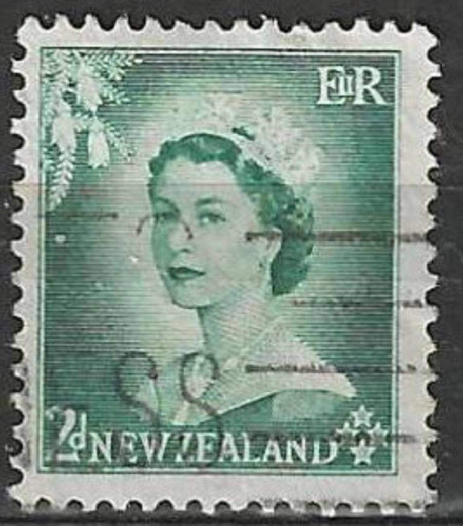 Nouvelle-Zélande 1956/1959 - Yvert 354 - Elisabeth II (ST), Timbres & Monnaies, Timbres | Océanie, Envoi, Affranchi