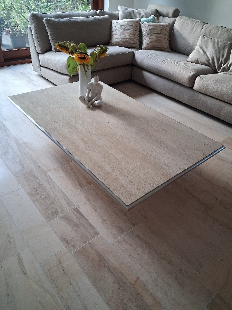 Table basse en travertin, Enlèvement, Utilisé