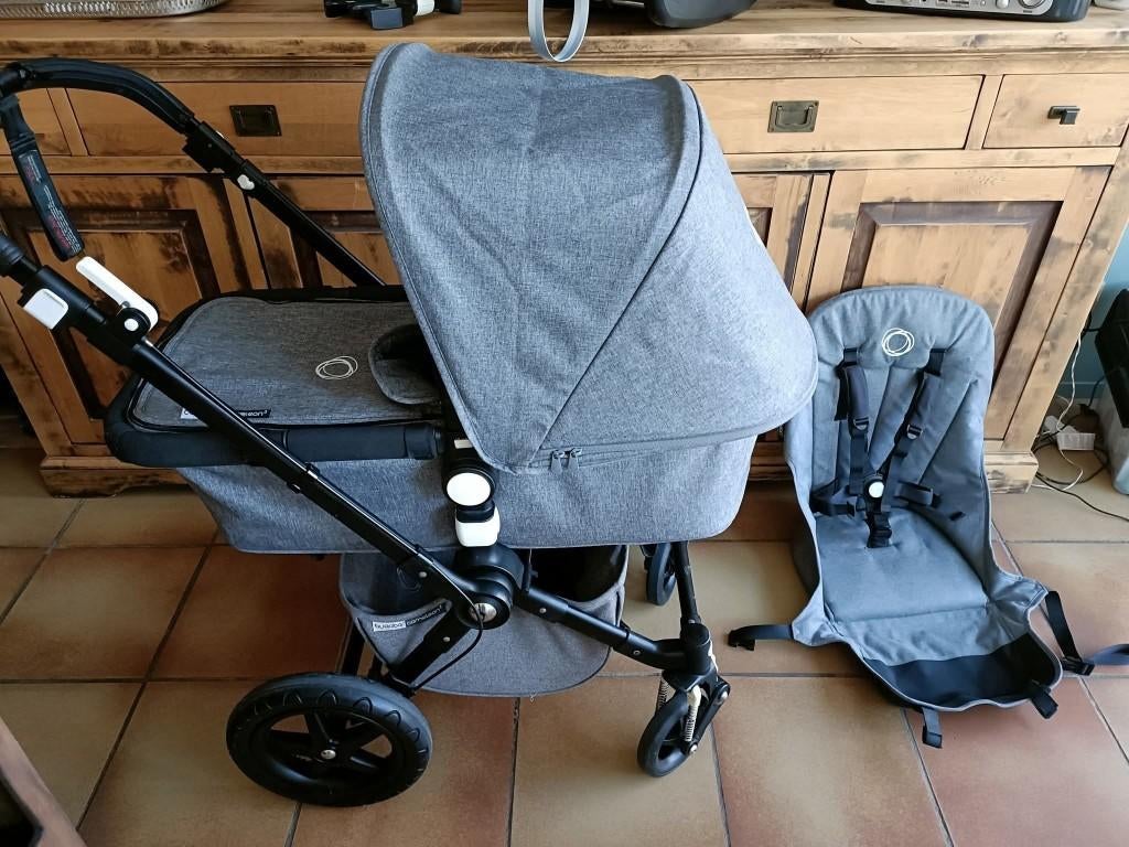 Kinderwagen Bugaboo 3-in-1 inclu accessoires en maxi-cosi, Kinderen en Baby's, Kinderwagens en Combinaties, Ophalen, Bugaboo, Verstelbare duwstang