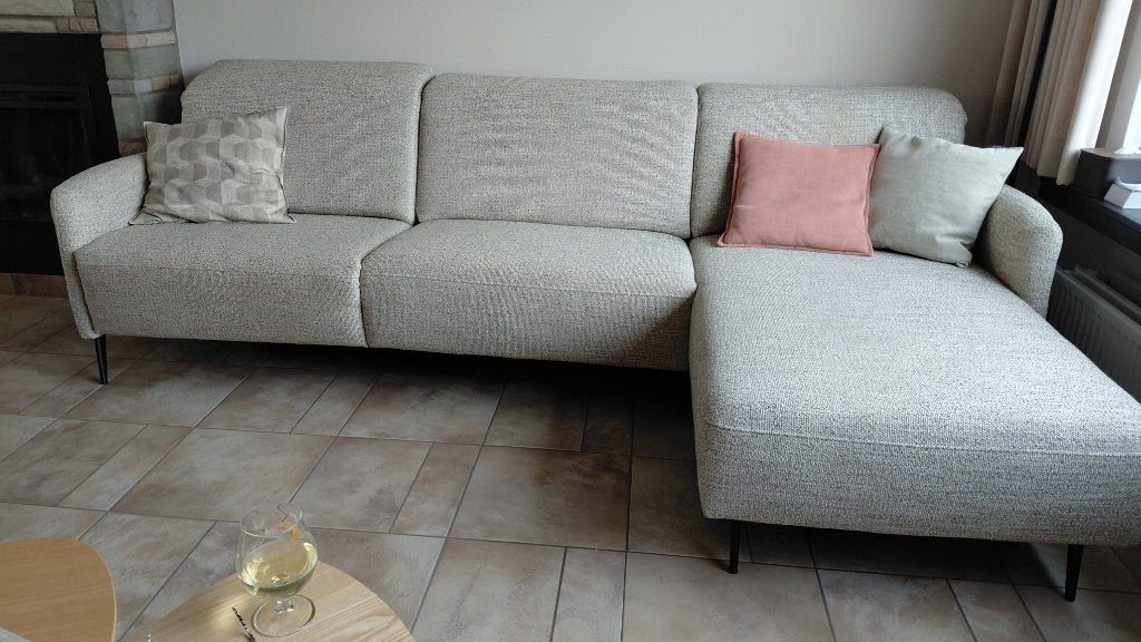 Hoek zetel relax 2 jaar oud, Ophalen, Zo goed als nieuw, Stof
