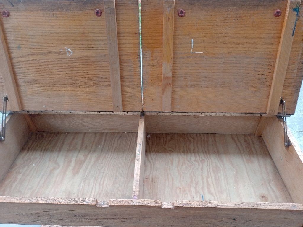 bureau d'école, Maison & Meubles, Bureaux, Utilisé, Bureau d'écolier, Autres marques, Vintage, Bois, Beige, Enlèvement