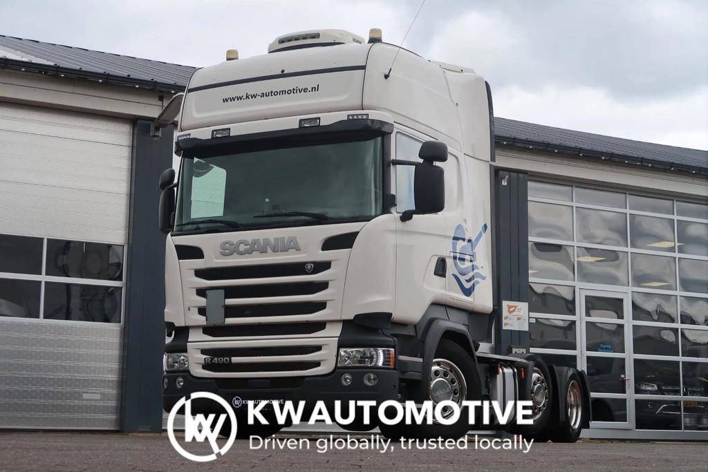 Scania R490 6X2/ FULL AIR/ RETARDER / PARK AIRCO (bj 2017), Auto's, Vrachtwagens, Automaat, Scania, Leder, Bedrijf