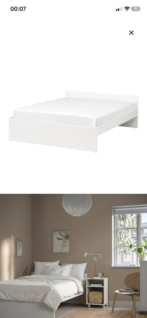 Ikea bed, Maison & Meubles, Chambre à coucher | Lits, Neuf, 140 cm, Enlèvement, 200 cm