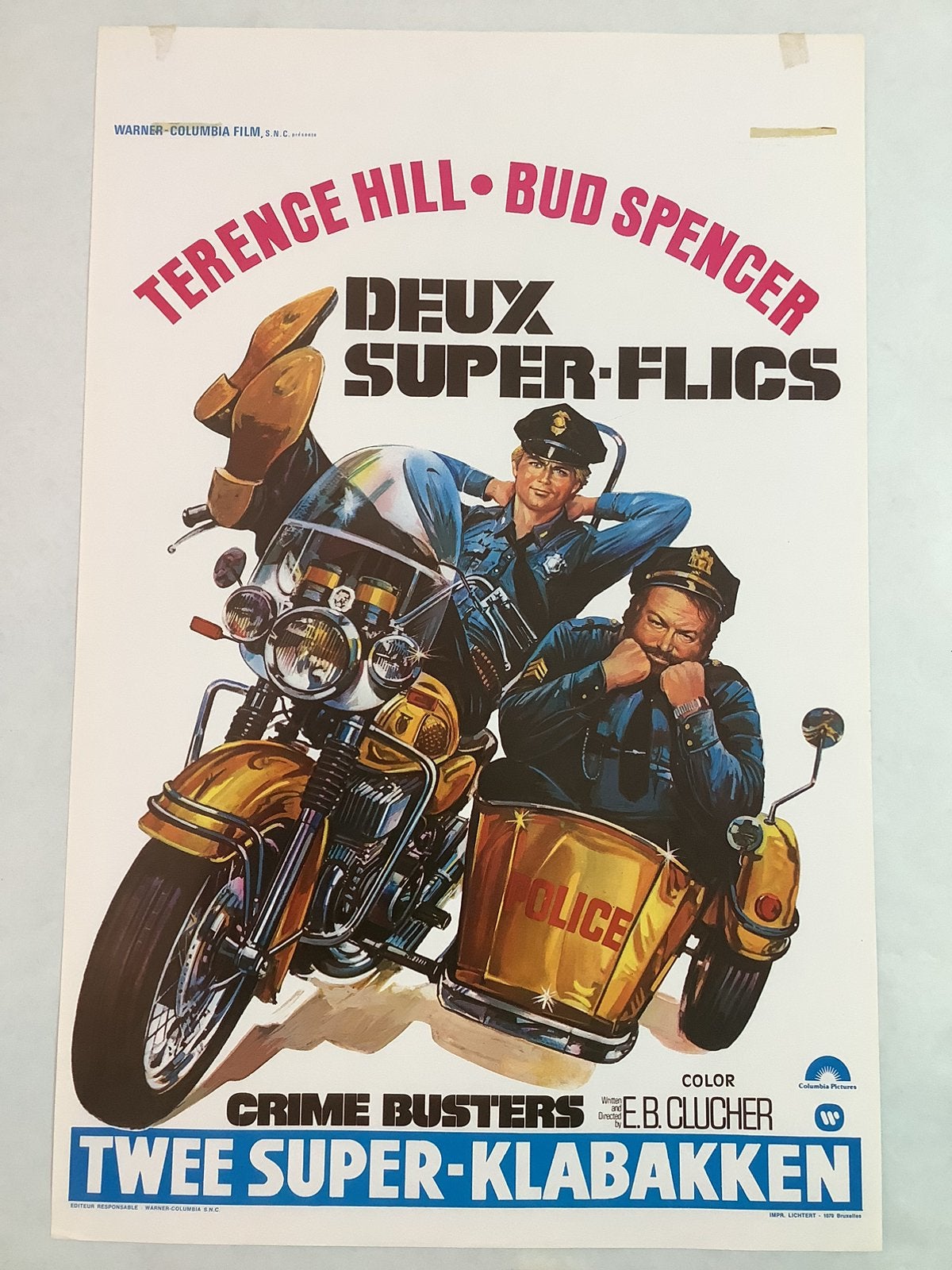 CRIME BUSTERS   Filmpostr  36-54 cm, Ophalen of Verzenden