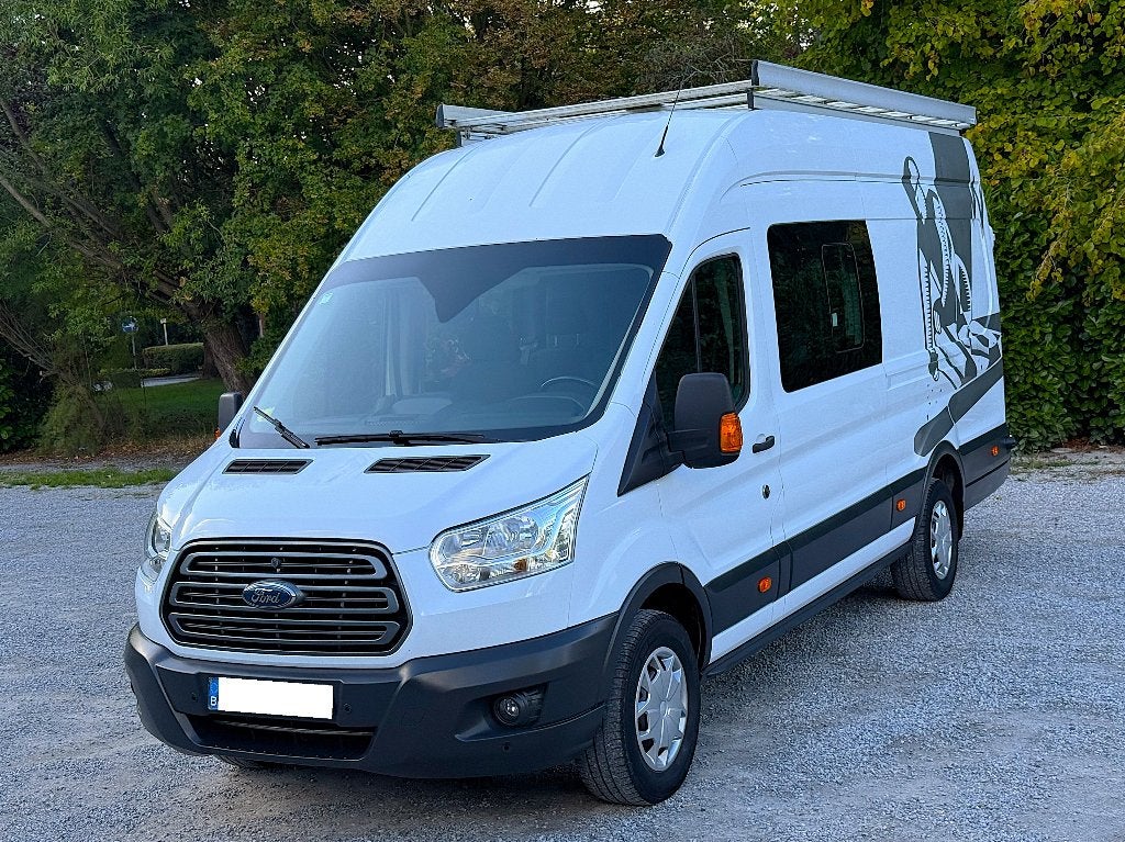 Ford Transit 2.0 TDCi L4 H3 5-zits 1st Eig Dbl Cab, Auto's, Voorwielaandrijving, Stof, Euro 6, 4 cilinders