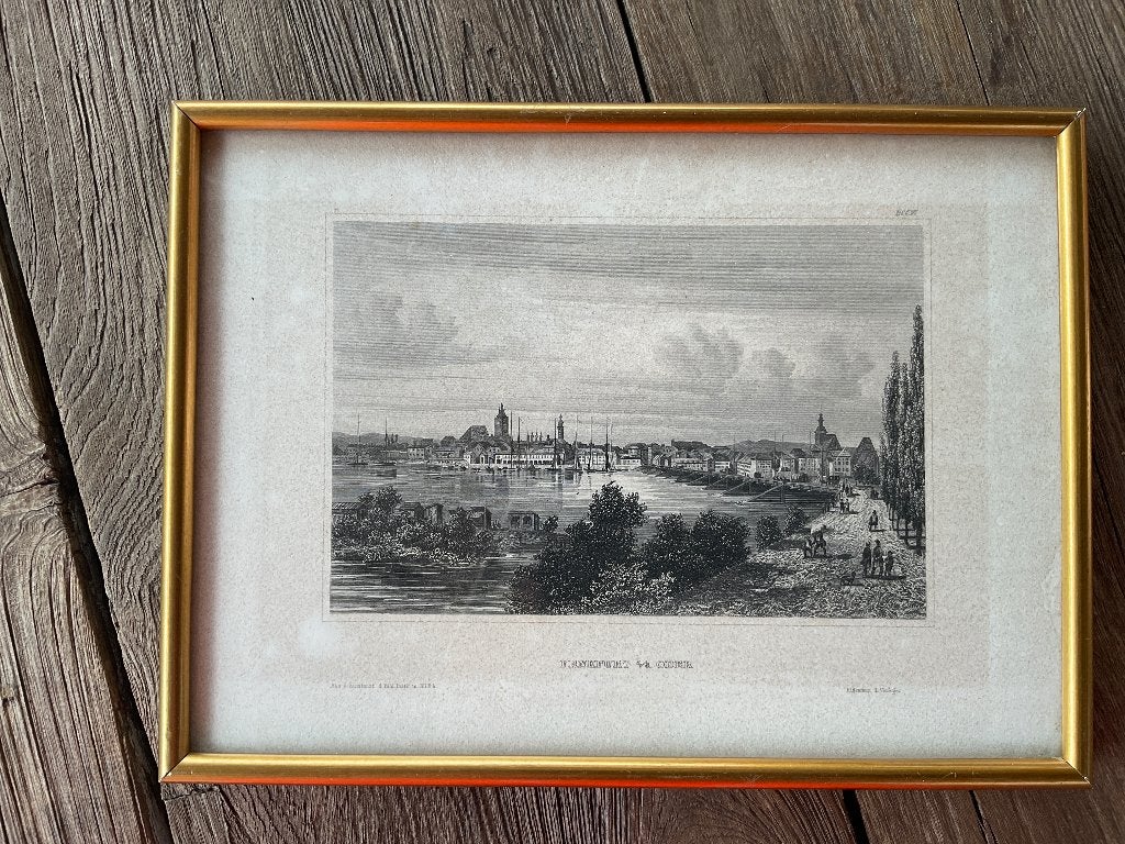 Kader Francfort-sur-l'Oder, Antiquités & Art, Art | Peinture | Classique, Enlèvement ou Envoi, Encadré, Dessin, Papier