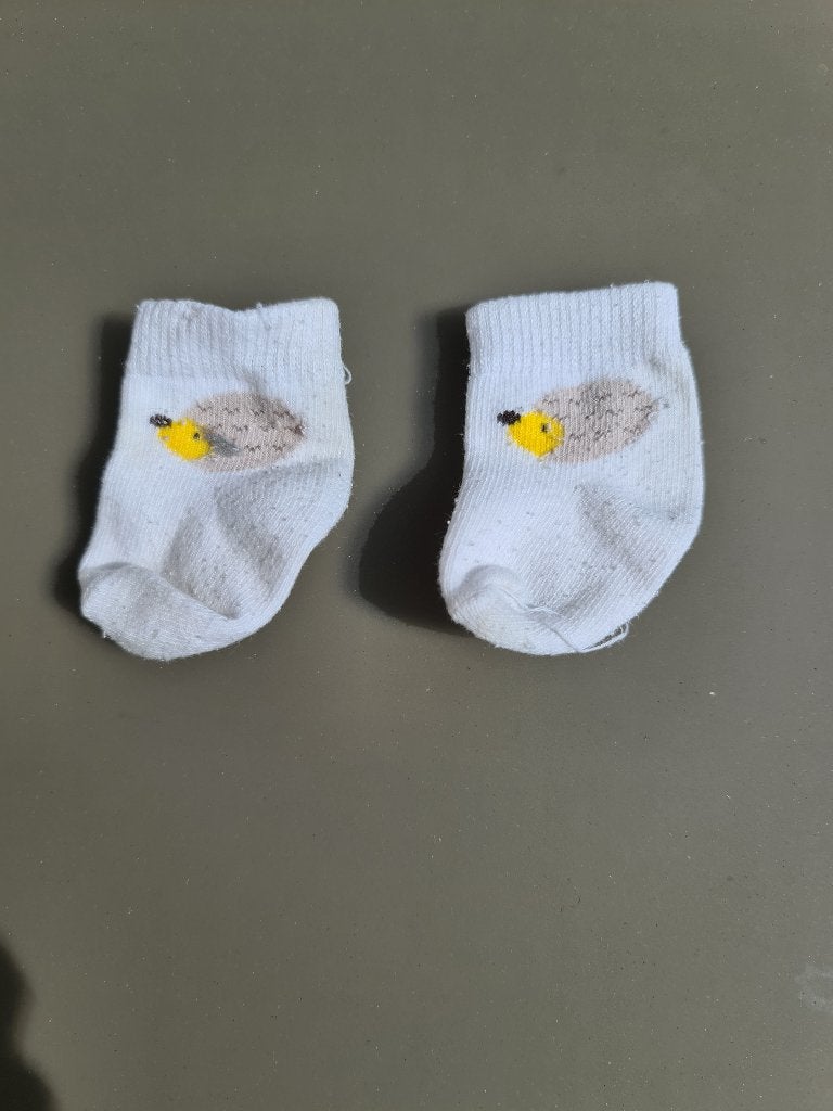 baby kousen, sokken met egel 12-15, Enfants & Bébés, Enlèvement, Comme neuf, Chaussettes