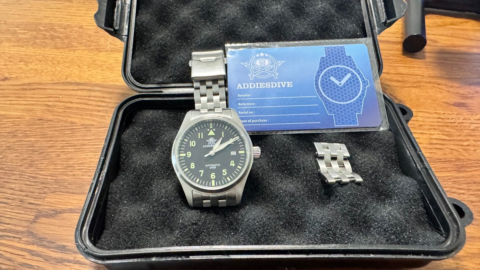 * Addiesdive AD2519 – Automatisch Horloge – ZSM, Ophalen of Verzenden, Zo goed als nieuw, Staal