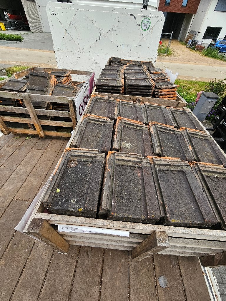 Tuca pannen met dubbele sluiting, Doe-het-zelf en Bouw, Dakpannen en Dakbedekking, Ophalen, Gebruikt, Steen of Klei, Zwart