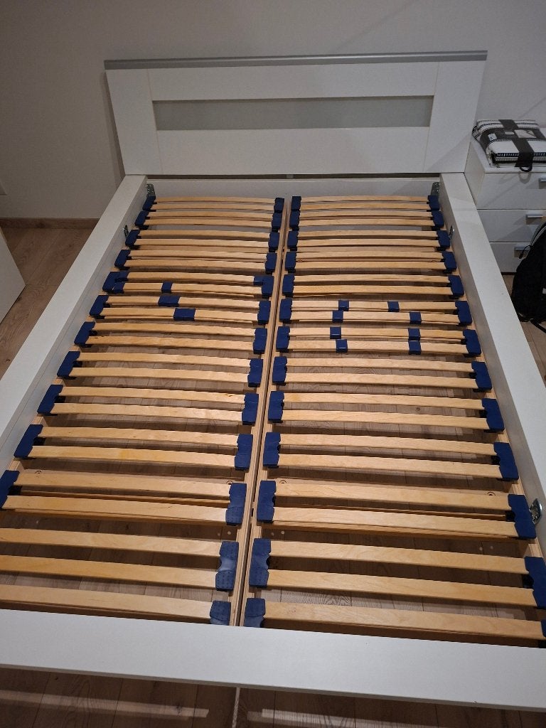 Volledige slaapkamer, Ophalen, Wit, 140 cm, Zo goed als nieuw