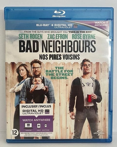 Bad Neighbours Blu-ray, Cd's en Dvd's, Blu-ray, Ophalen of Verzenden, Zo goed als nieuw, Humor en Cabaret