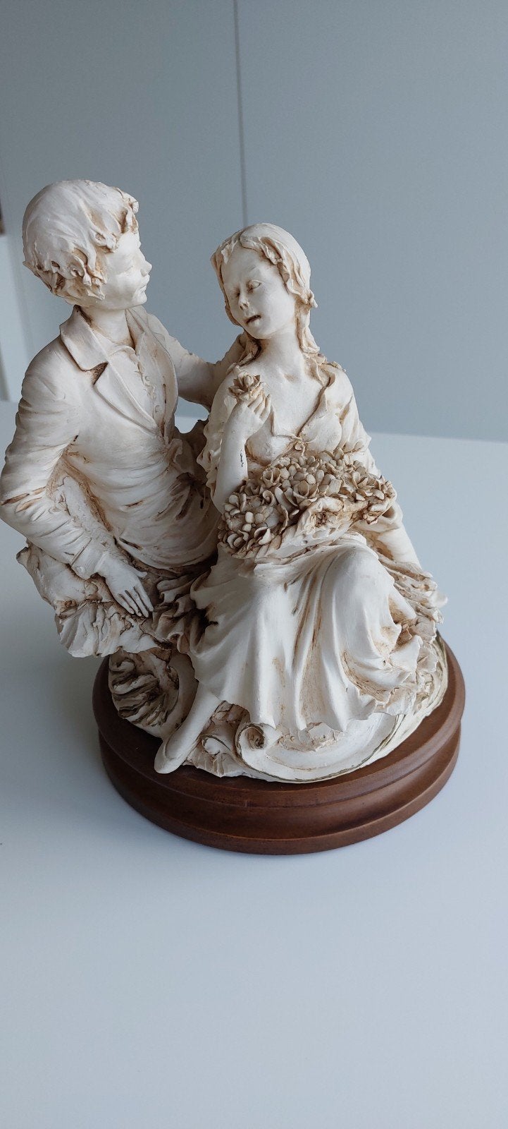 stijl Capodimonte beeld met certificaat, handgemaakt, Italië, Ophalen, Nieuw, Mens