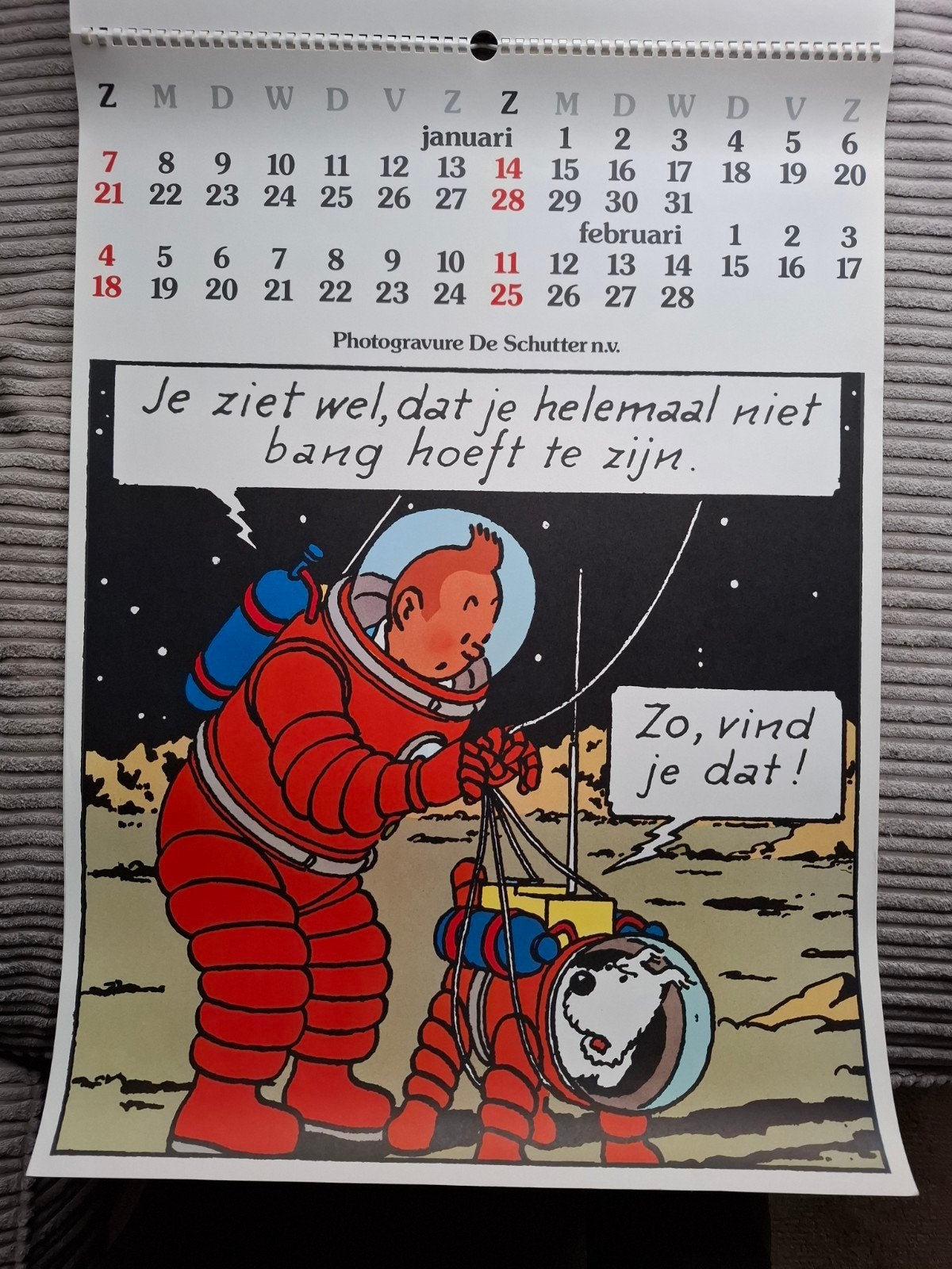 Unieke💥1979 KUIFJES KALENDER💥, Ophalen of Verzenden, Kuifje