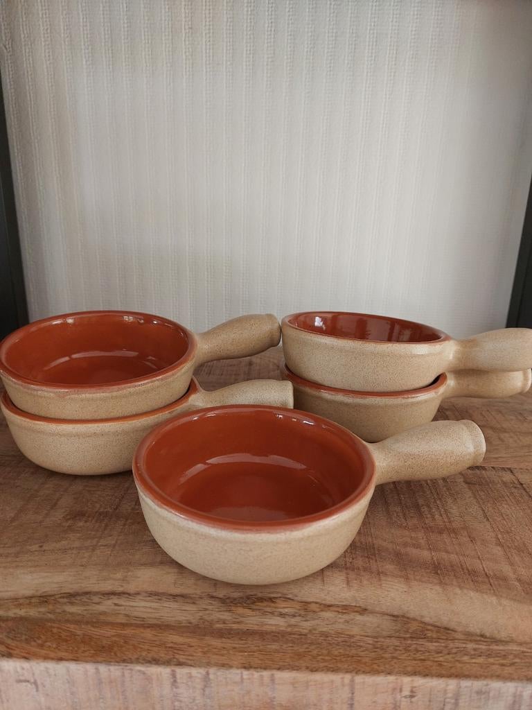 5 petits caquelons grès émaillés, Huis en Inrichting, Keuken | Servies, Ophalen