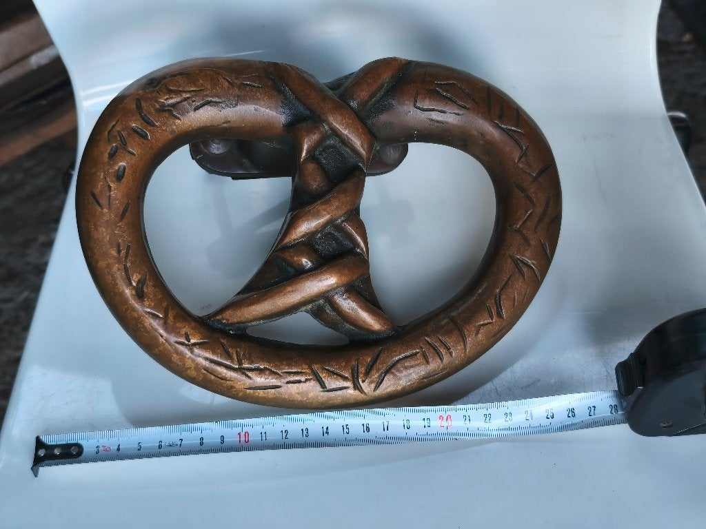 bronzen deurgreep deurkruk, Antiek en Kunst, Ophalen, Brons