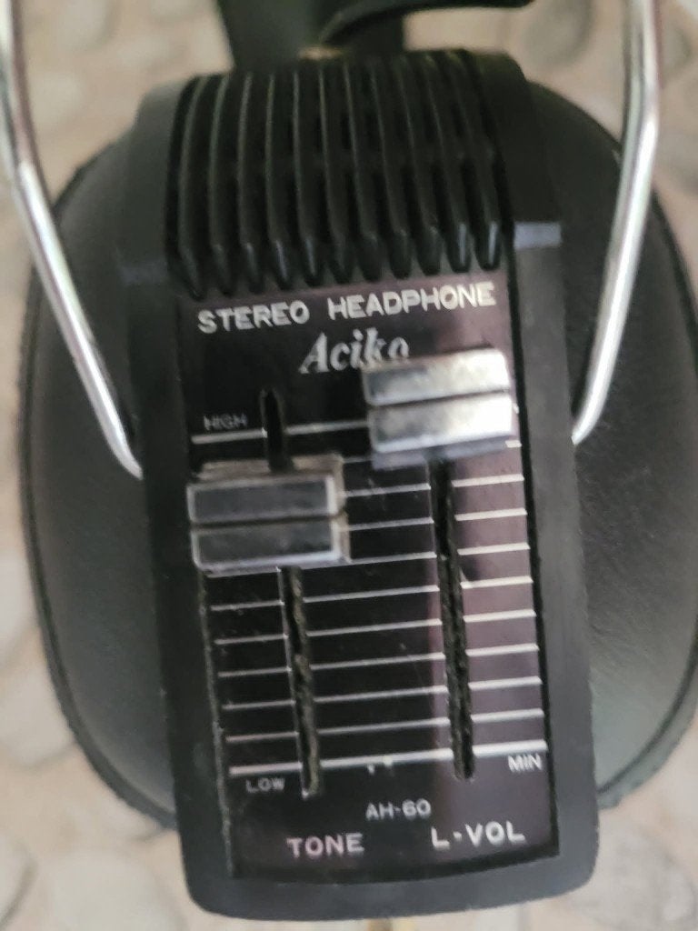 Casque Vintage ACIKO AH-60 (Années 70)–État Collection lire, Enlèvement ou Envoi, Comme neuf, Émetteur et Récepteur