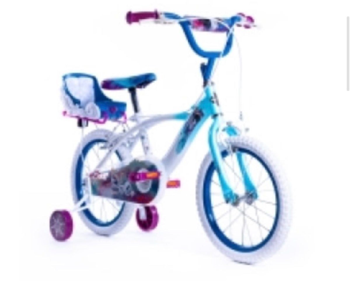 Huffy Disney Frozen Meisjes 16 Inch Fiets + zijwieltjes, Ophalen of Verzenden, Zo goed als nieuw, Zijwieltjes