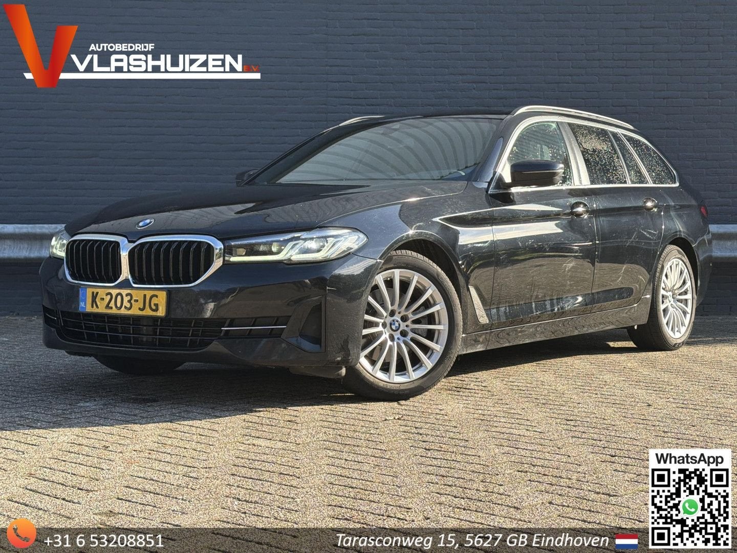 BMW 520 5-serie Touring 520i High Executive Edition | € 14.9, Autos, Ordinateur de bord, Entreprise, Noir, Break