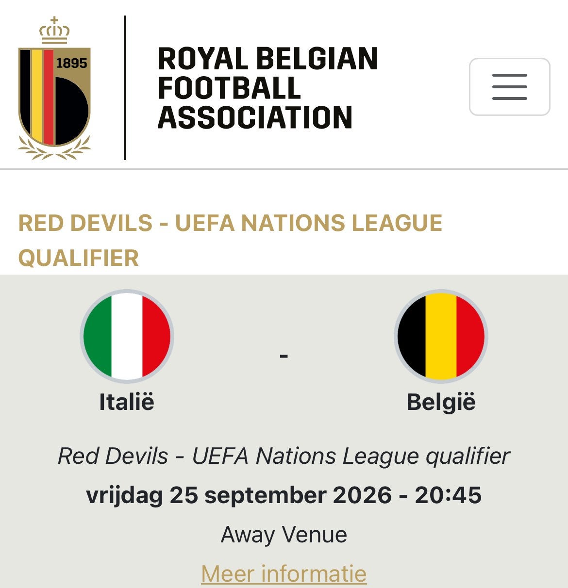 Billets pour la Ligue des Nations A Belgique - Italie, Tickets & Billets