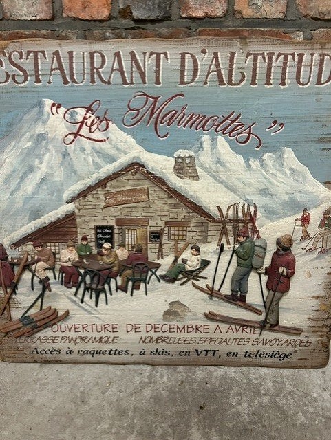 Schilderij Ski-tafereel, Enlèvement ou Envoi