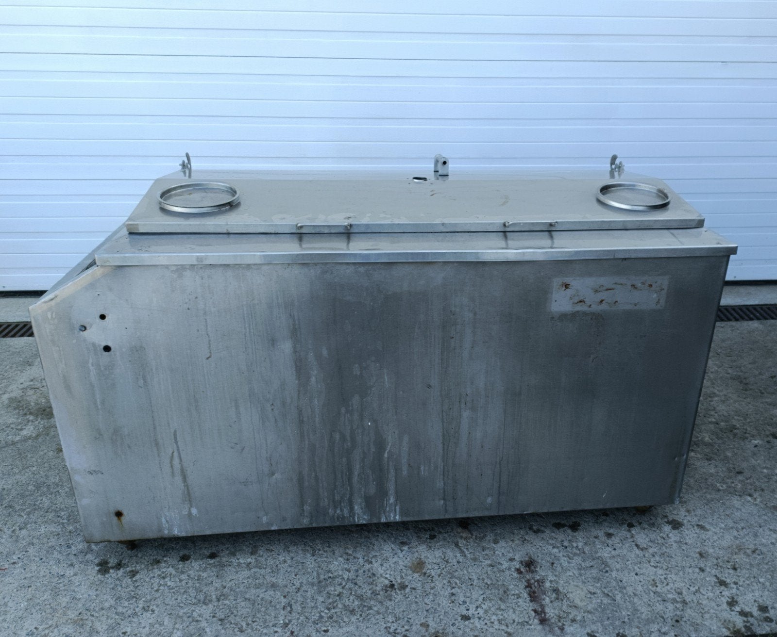 Inox kuip met deksel ideaal voor opslag water of drinkbak di, Ophalen, Overige materialen, Gebruikt, Met kraantje