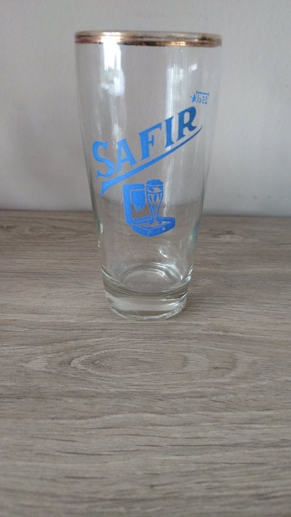 Bier glas Safir oud, Verzamelen, Ophalen of Verzenden, Gebruikt, Bierglas