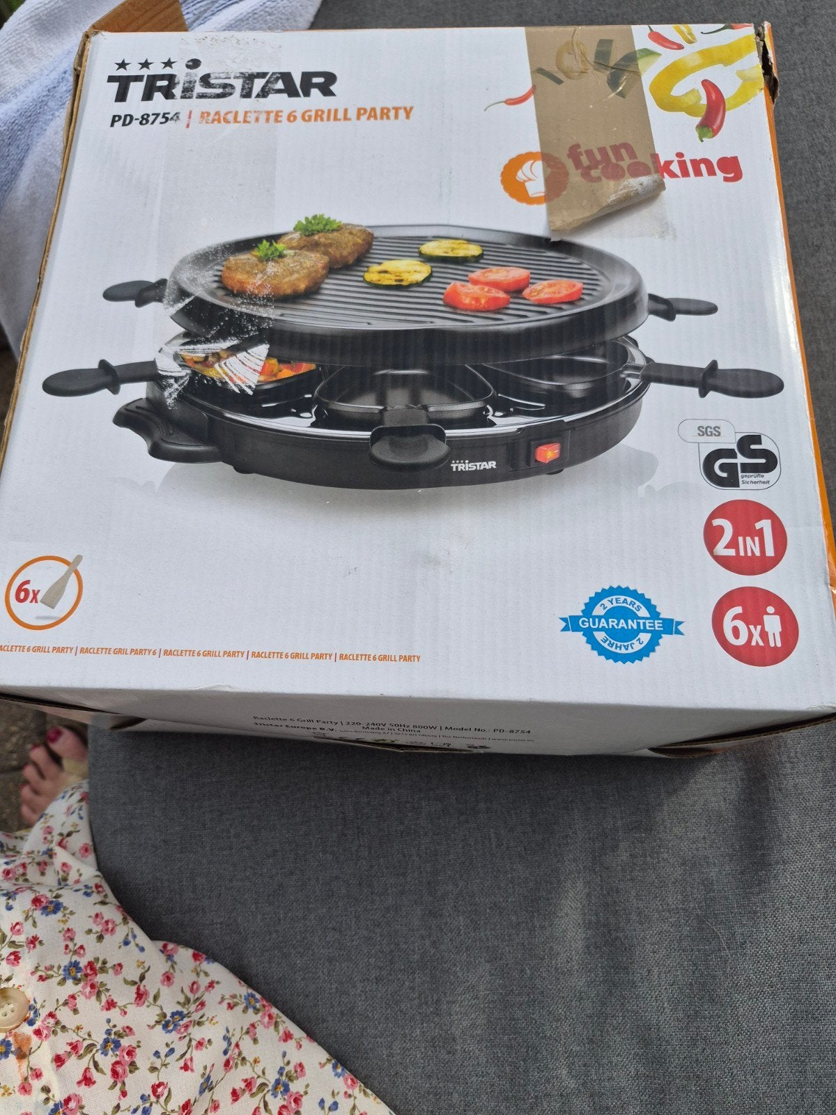 appareil à raclette et à grill, Electroménager, Enlèvement, Neuf, 4 à 7 personnes