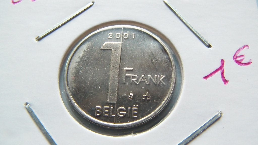 RESERVE ESTC belgique 1 franc 2001 FL (60.000ex), Timbres & Monnaies, Enlèvement