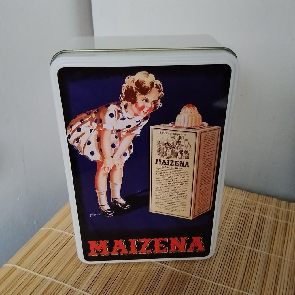 Verzamelblik Maizena, Collections, Boîte en métal, Enlèvement ou Envoi