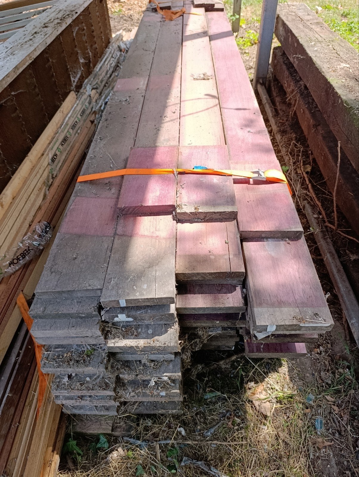 Amarant hardhout planken, Tuin en Terras, Ophalen