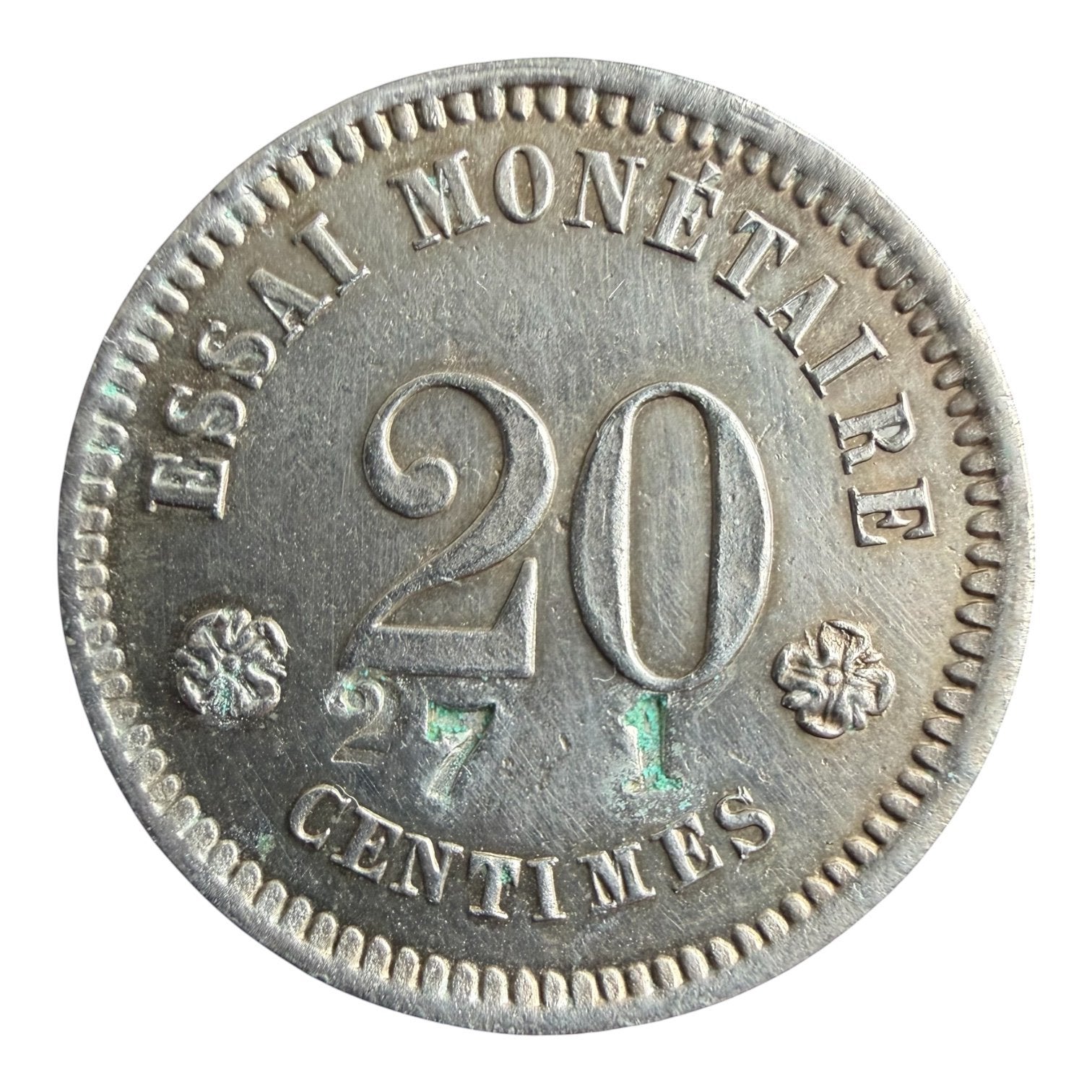 Belgie 20 Centiem 1859 ESSAI 27-1 Dupriez 672, Postzegels en Munten, Ophalen
