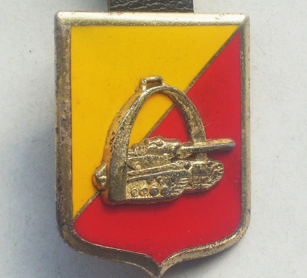 Breloque Drago du Groupement chars Léopards belges 1967, Collections, Envoi, Armée de terre, Emblème ou Badge