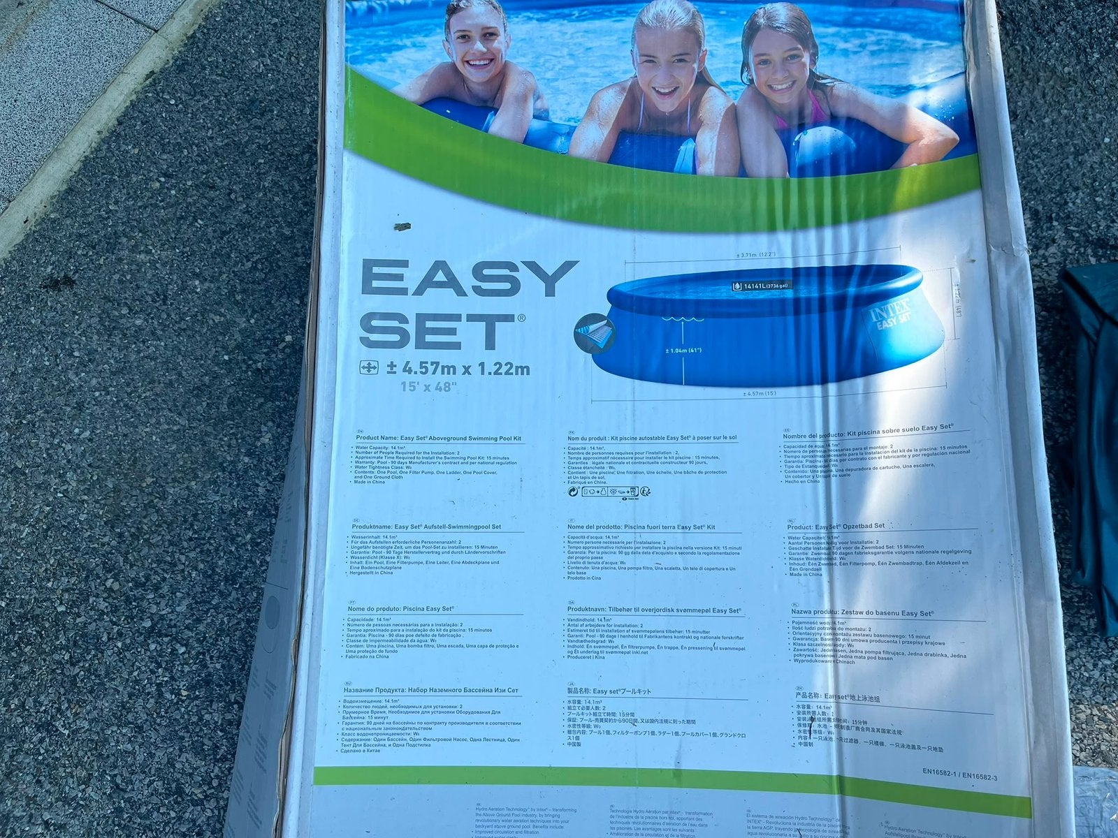 Piscine intex autoportante, Tuin en Terras, Zwembaden, Gebruikt, Opzetzwembad, 120 cm of meer, 400 cm of meer, 300 cm of meer