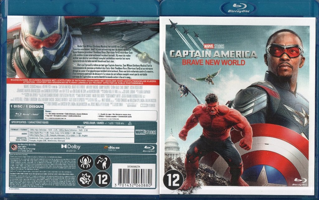 captain america  brave new world (blu-ray) nieuw, Ophalen of Verzenden, Zo goed als nieuw, Science Fiction en Fantasy