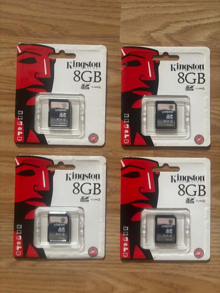 4 carte SD 8gb Kingston, Audio, Tv en Foto, Foto | Geheugenkaarten, Ophalen, SD, Kingston, 8 GB
