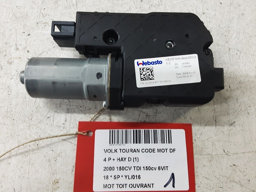 TOIT OUVRANT MOTEUR Volkswagen Touran (5T1) (3G5877795), Volkswagen, Mevr. I. Hauben, Utilisé, Rue de l'Espoir 34 34
4030  GRIVEGNÉE, BE