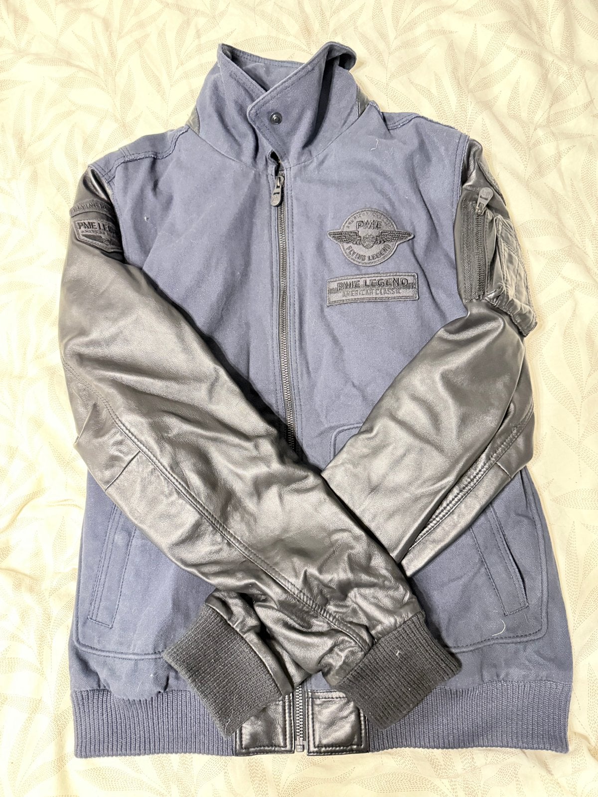 PME Legend Bomberjas / Canvas & Leder Maat XL, Enlèvement ou Envoi, Comme neuf, Taille 56/58 (XL), Bleu