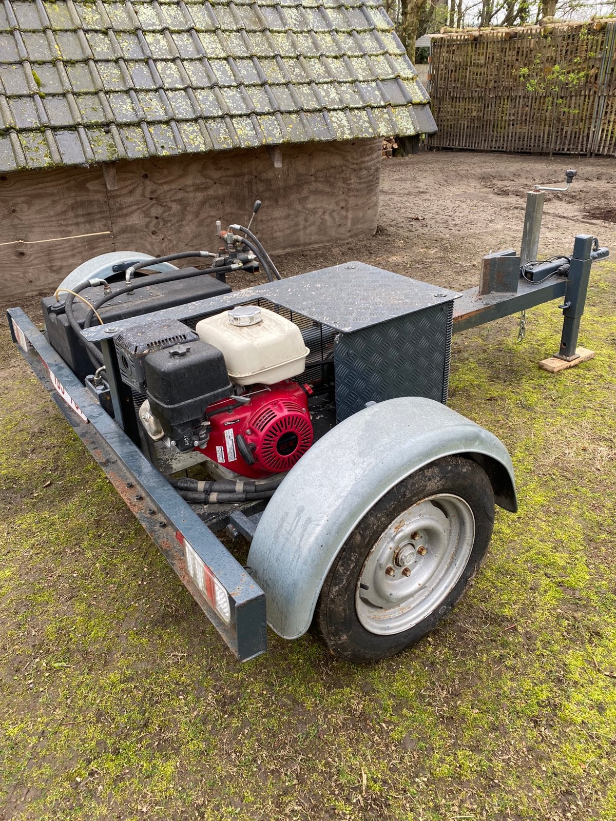 kliefmachine op benzine – Honda GX390, Jardin & Terrasse, Enlèvement, Utilisé, Essence, Allongé