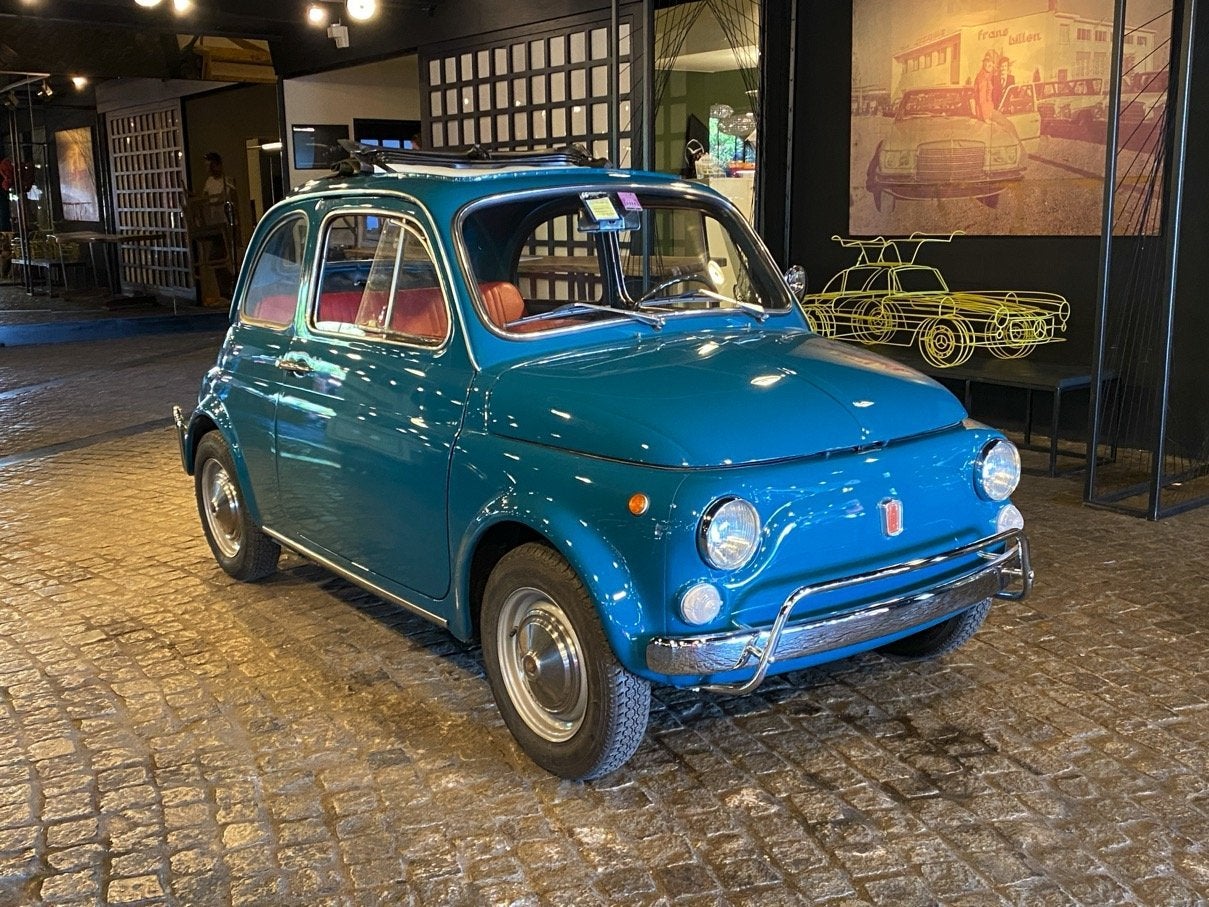 Fiat 500L (bj 1971), Auto's, Cabriolet, Blauw, 18 pk, Bedrijf