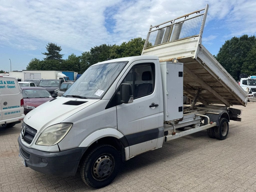 Mercedes-Benz Sprinter 515 *KIPPER-BENNE-TIPPER* (bj 2008), Auto's, Achterwielaandrijving, Gebruikt, Wit, Mercedes-Benz