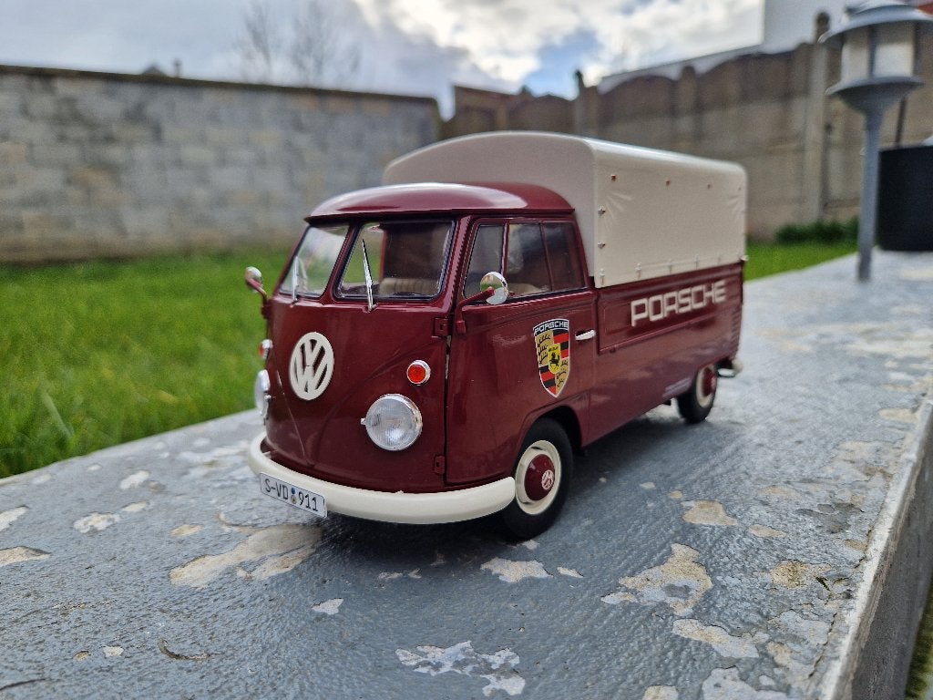 VW T1 Pick Up "PORSCHE" - Échelle 1/18 - PRIX : 49€, Enlèvement ou Envoi, Neuf, Voiture, Solido